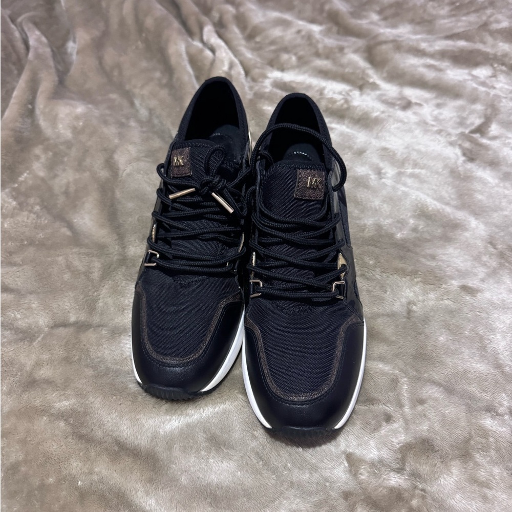 Michael Kors Black Sneakers with White Soles